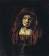 REMBRANDT Harmenszoon van Rijn Portrait of an Old Woman china oil painting reproduction